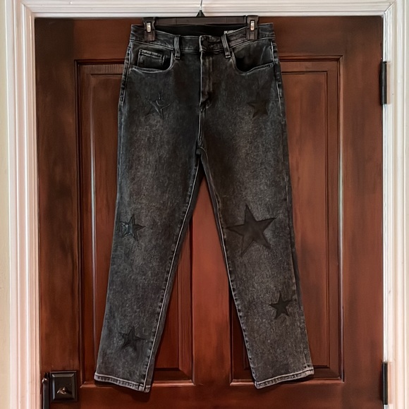 BLANKNYC Black Madison Crop Jeans w/Stars Size 29 - Picture 2 of 7